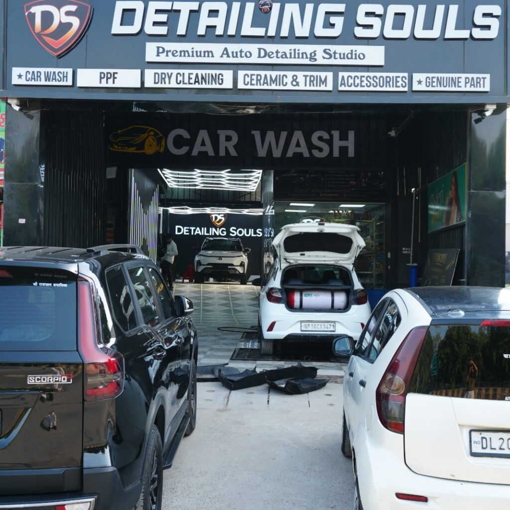 Exterior view of Detailing Souls, the best PPF store and premium car detailing studio in Noida