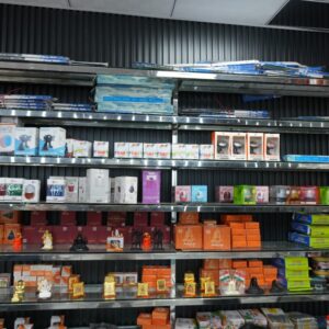 Premium car accessories display rack at Detailing Souls store in Noida
